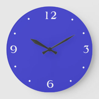 Relojes llanos llanos de la cocina del azul real y