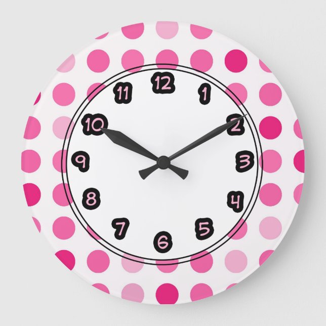 Relojes modernos de pared rosa (Anverso)