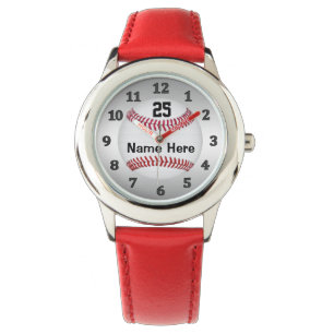 Relojes personalizados del béisbol para los niño