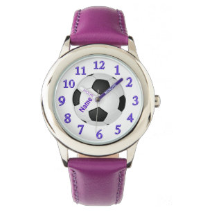 Relojes personalizados del fútbol para los chicas