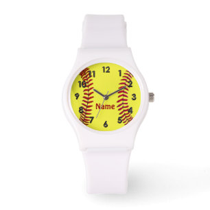 Relojes personalizados del softball con SU NOMBRE
