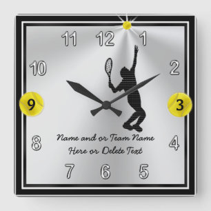 Relojes personalizados hermosos del tenis para los