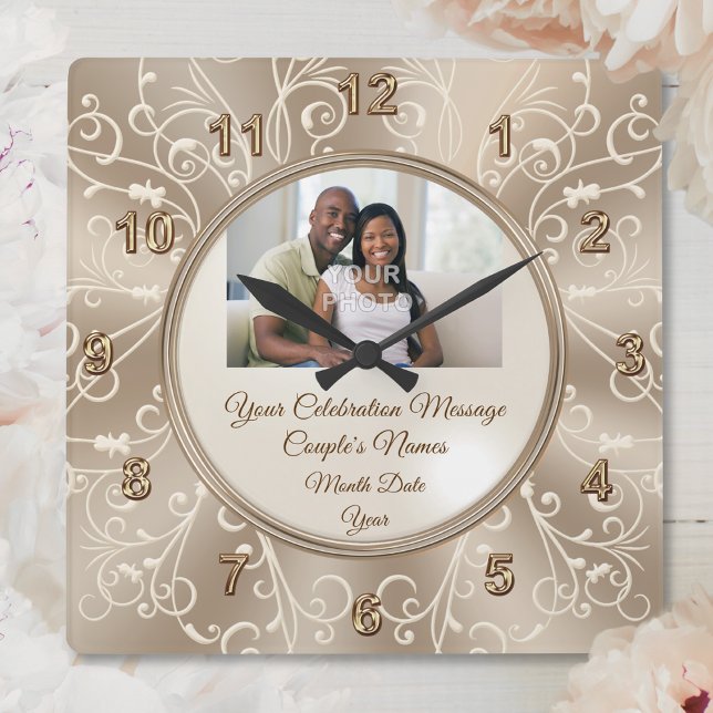 Relojes personalizados para Bodas con FOTO (Personalised clocks for weddings. Gift ideas for bride and groom. Wedding wall decor. Wedding Clock.)