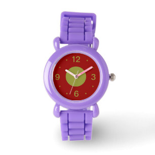 Relojes rojos y de la aceituna > de los niños