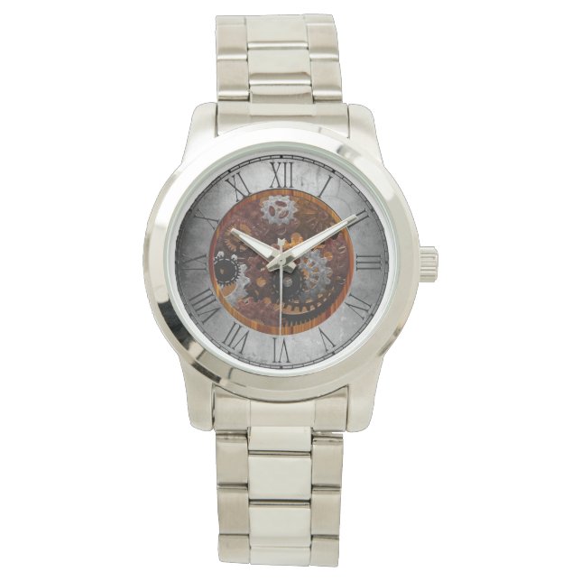 Relojes y engranajes de vapor de grunge (Anverso)