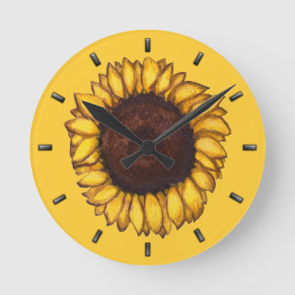 Relojes y regalo de pared de flores amarillas del