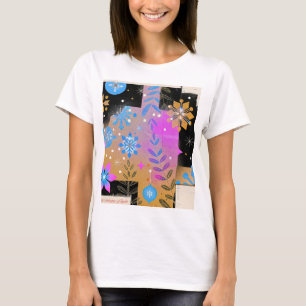 Remanso de Luz - Camiseta Artística Rosa Azul Dora