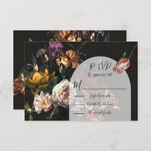 Rembrandt Boda floral Tarjetas de respuesta RSVP