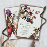 Rembrandt Floral light & airy Wedding Invitación<br><div class="desc">El elegante Rembrandt inspiró un marco botánico floral holandés con un fondo blanco claro. Esta es para un boda,  pero puede cambiar la redacción para adaptarla a sus necesidades. ¡Maravilloso para un elegante boda nocturno! ¡Coincidiendo con este!</div>