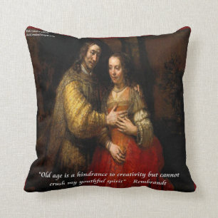 Rembrandt "La novia judía" & Almohada de cita sobr