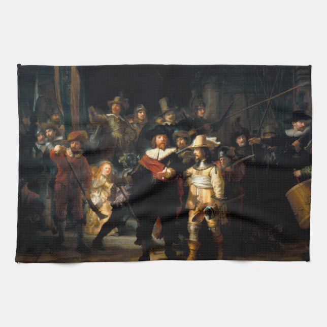 Rembrandt la toalla de cocina del guardia nocturna (Horizontal)