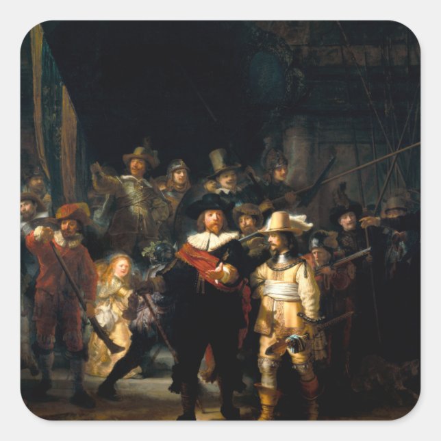 Rembrandt Los Pegatinas De Night Watch (Anverso)