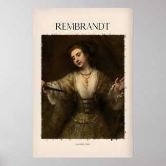 Rembrandt Lucrecia664 Impresión de Arte de Pintura