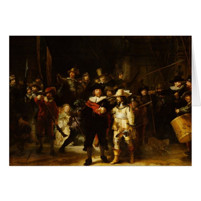 Rembrandt Nightwatch Night Watch Pintura barroca (Anverso (Horizontal))