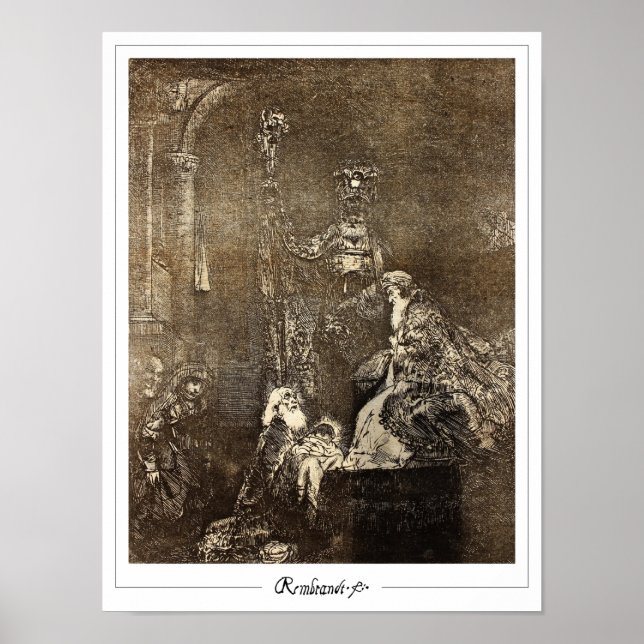 Rembrandt van Rijn Zedign Poster de arte #105 (Frente)