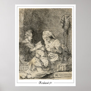 Rembrandt van Rijn Zedign Poster de arte #235
