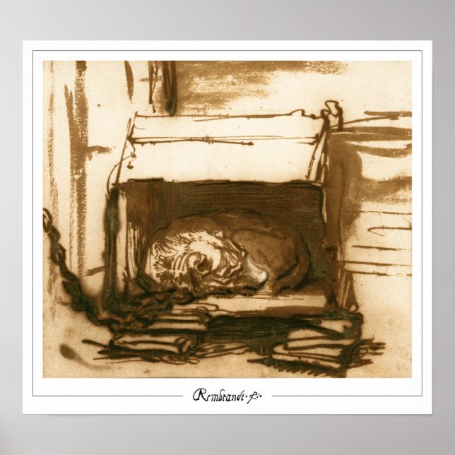 Rembrandt van Rijn Zedign Poster de arte #431 (Frente)
