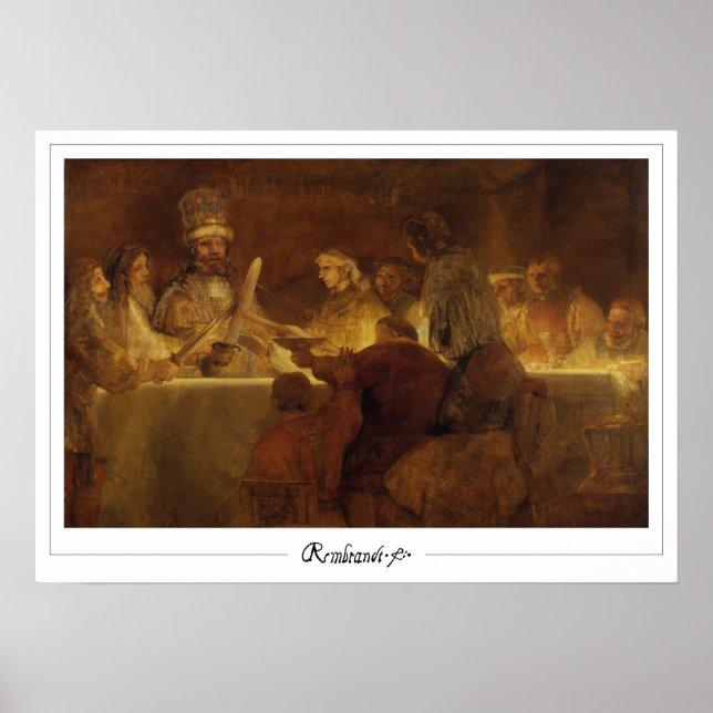 Rembrandt van Rijn Zedign Poster de arte #615 (Frente)