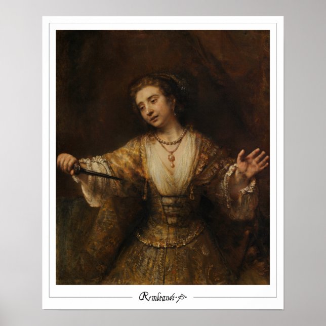 Rembrandt van Rijn Zedign Poster de arte #717 (Frente)