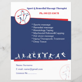 Remedial massage flyer template