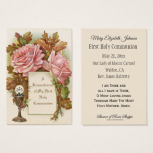Remembrance Holy Card Jesus First Holy Communion