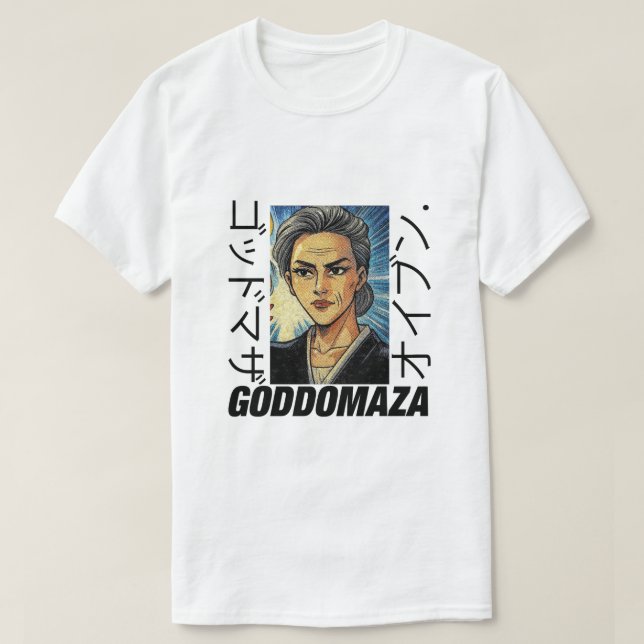 REMERA BLANCA DE HOMBRE CON CABEZA DE MOMOKO DE CO (Diseño del anverso)