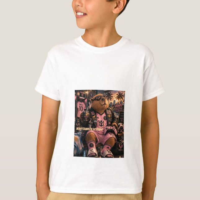 Remera Capibarra 10. Modo campeón activado. (Anverso)