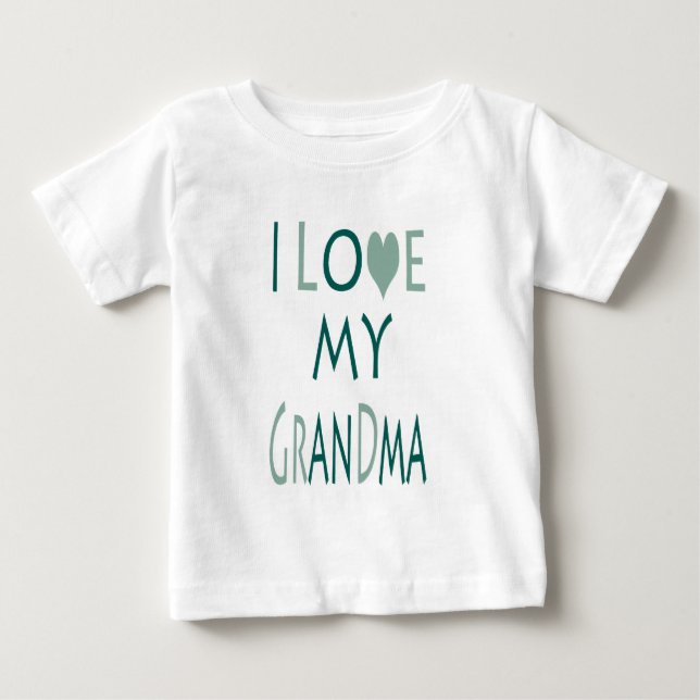 Remera de bebé 'Amo a mi abuela' (Anverso)