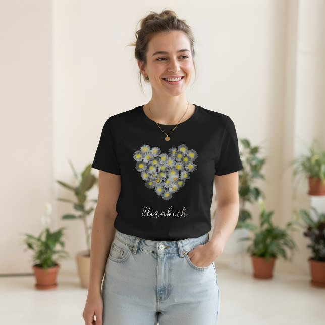 REMERA DE CORAZÓN DE MARGARITA PERSONALIZADA (Subido por el creador)