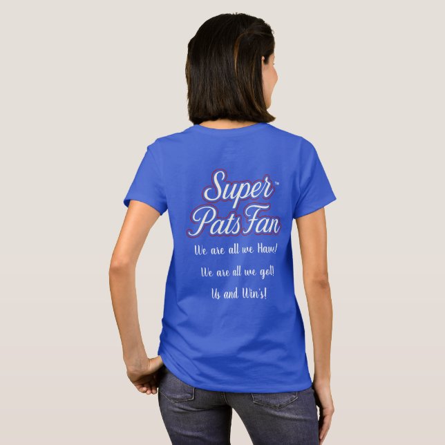 Remera de mujer fanática de los Pats (Reverso completo)