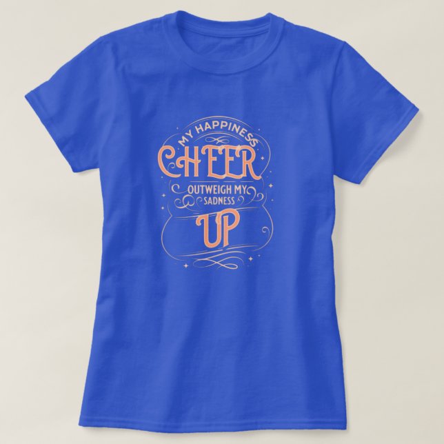 REMERA DE MUJERES FELICIDAD ANIMATE (Diseño del anverso)