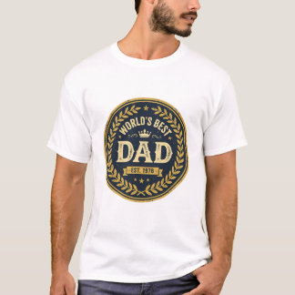 Remera del Día del Padre con Insignia Vintage 'Mej