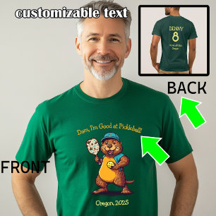 Remera Divertida de Pickleball de Castor