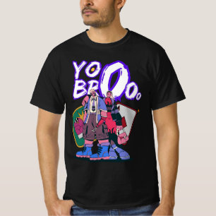 Remera gráfica de anime y streetwear Yo Bro