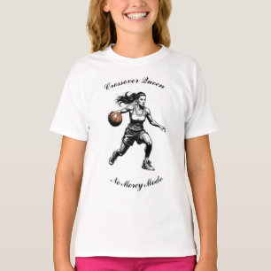 Remera gráfica de baloncesto femenino sin miedo