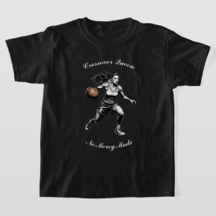 Remera gráfica de baloncesto femenino sin miedo