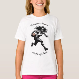 Remera gráfica de baloncesto femenino sin miedo
