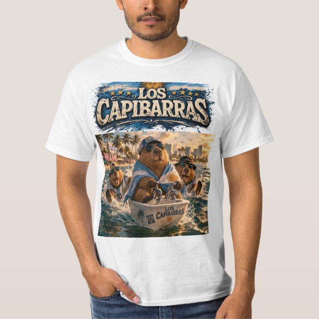 Remera Los Capibarras Viajeros Gasoleros (Anverso)