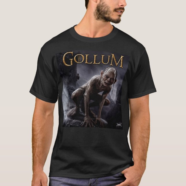 Remera Negra Gollum 2 (Anverso)