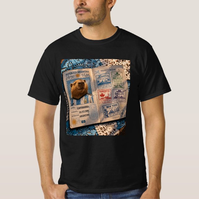   Remera Pasaporte Capibarra (Anverso)