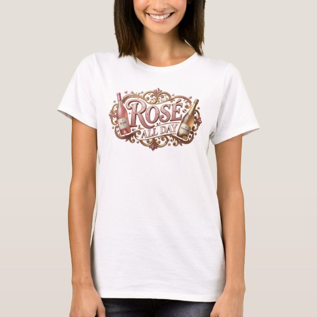 Remera Rosa Elegante ROS ALL DAY (Anverso)