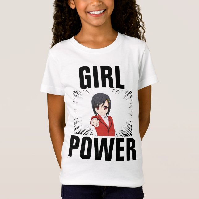 REMERAS DE MANGA ANIMÉ PODER DE CHICA (Anverso)