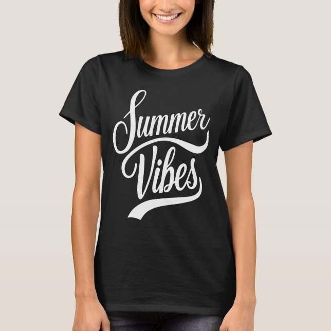 Remeras de Mujer Estilo Cursiva Vibraciones de Ver (Anverso)