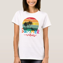 Remeras de verano para mujeres con puesta de sol r