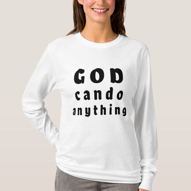 Remeras para mujeres - Dios Puede Hacer Cualquier  (Anverso)