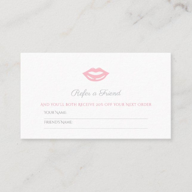 Remisión de Amigo de Cosmetología Sencilla de Lips (Anverso)