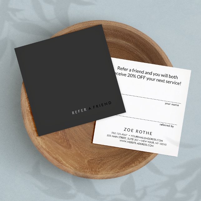 Remisión de cliente negro simple y moderno (Subido por el creador)