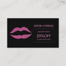 Remisión de labios rosados a distribuidores de pro