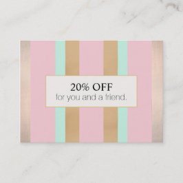 Remisión elegante de salón de rayas rosadas y Rosa