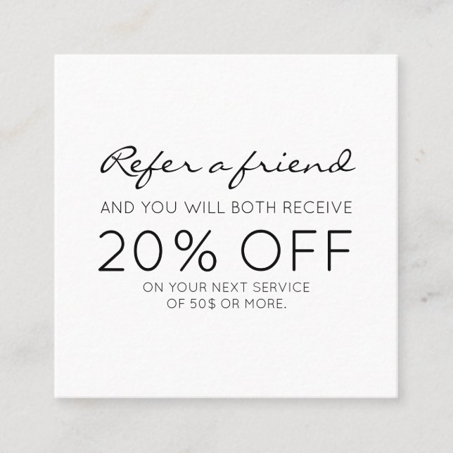 Remisión moderna minimalista (Anverso)